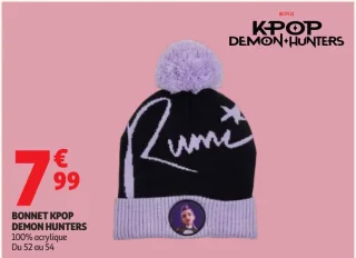 Bonnet KPOP DEMON HUNTERS 100% acrylique