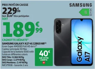 SAMSUNG GALAXY A17 4G 128GO NR