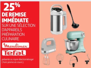 Sélection d'appareils préparation culinaire Moulinex / Tefal