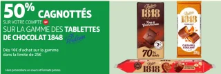 Gamme des Tablettes de Chocolat 1848 Poulain
