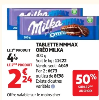 Tablette Mmmax Oréo Milka