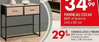 CONSOLE LÉNA 2 TIROIRS