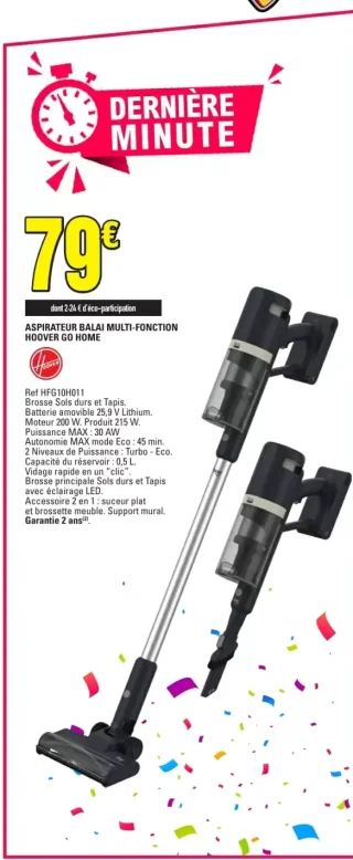 Aspirateur balai multi-fonction Hoover Go Home