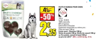 Filets d'agneau pour chien Max & Bella