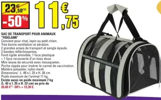 Sac de transport pour animaux Fidelami