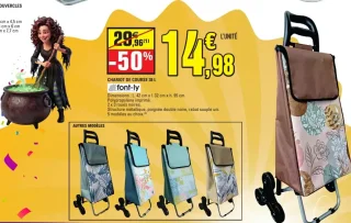 Chariot de course 38 L font-ly