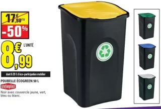Poubelle Écogreen 50 L Stefanplast
