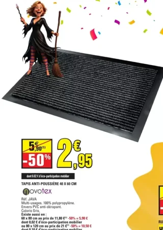 Tapis anti-poussière 40 x 60 cm Novotex