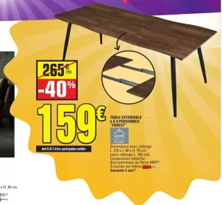 TABLE EXTENSIBLE 6 À 8 PERSONNES "FOREST"