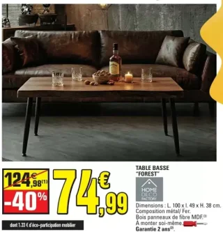 TABLE BASSE "FOREST"