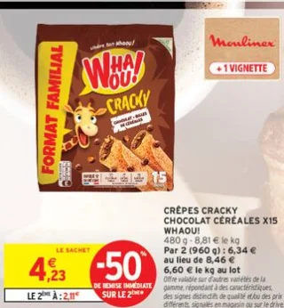 Crêpes Cracky Chocolat Céréales X15 Whaou!