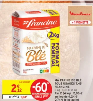 Ma Farine de Blé Tous Usages T.45 Francine
