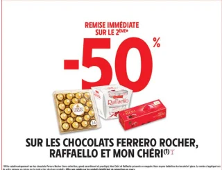 Chocolats Ferrero Rocher, Raffaello et Mon Chéri