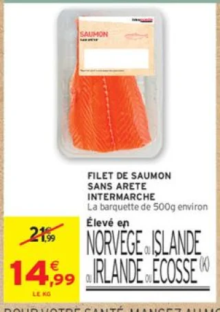 Filet de saumon sans arête Intermarché
