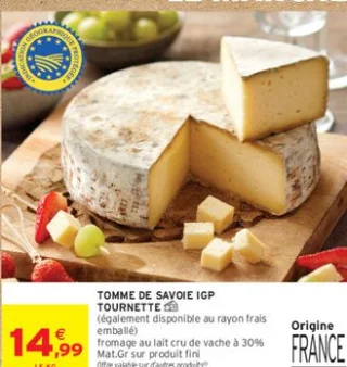 Tomme de Savoie IGP Tournette