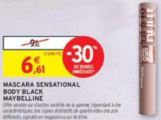 Mascara Sensational Body Black Maybelline