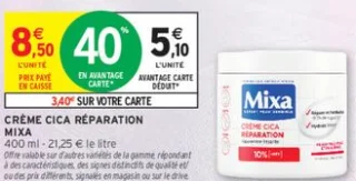 Crème cica réparation Mixa