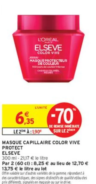 MASQUE CAPILLAIRE COLOR VIVE PROTECT ELSEVE