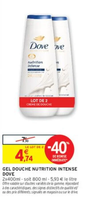 GEL DOUCHE NUTRITION INTENSE DOVE