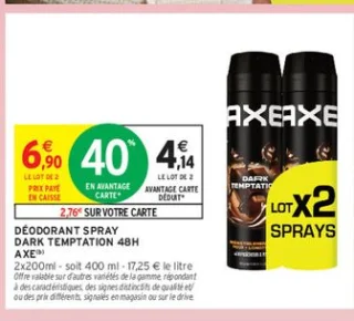 Déodorant Spray Dark Temptation 48H Axe