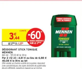 Déodorant Stick Tonique Mennen
