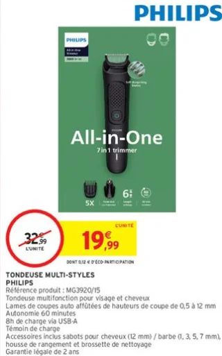 Tondeuse Multi-styles Philips MG3920/15