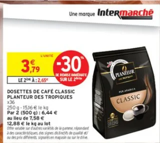 DOSETTES DE CAFÉ CLASSIC PLANTEUR DES TROPIQUES