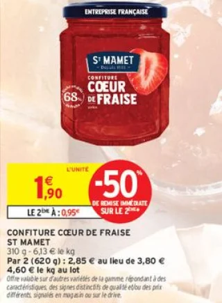Confiture Cœur de Fraise St Mamet