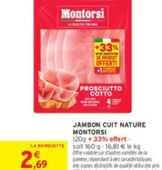 Jambon Cuit Nature Montorsi