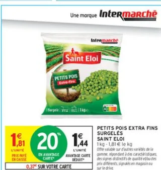 Petits Pois Extra Fins Surgelés Saint Eloi