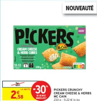PICKERS CRUNCHY CREAM CHEESE & HERBS MC CAIN