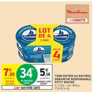 Thon entier au naturel Démarche Responsable Petit Navire