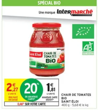 Chair de tomates Bio Saint Éloi