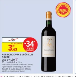 AOP Bordeaux Supérieur Rouge Léo by Léo
