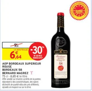 AOP Bordeaux Supérieur Rouge Bordeaux 58 Bernard Magrez