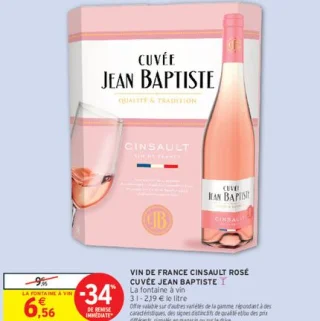 VIN DE FRANCE CINSAULT ROSÉ CUVÉE JEAN BAPTISTE