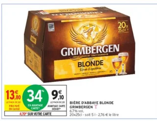 BIÈRE D'ABBAYE BLONDE GRIMBERGEN