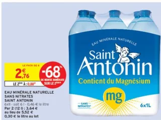 Eau Minérale Naturelle Sans Nitrates Saint Antonin