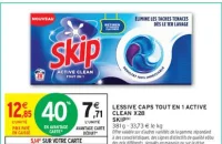 SKIP Lessive Caps Tout en 1 Active Clean X28