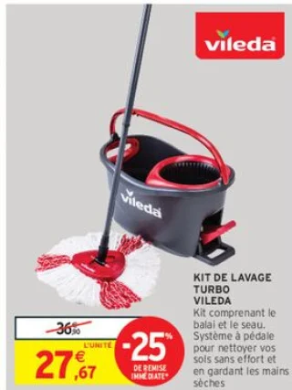 KIT DE LAVAGE TURBO VILEDA