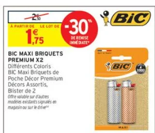 BIC MAXI BRIQUETS PREMIUM X2