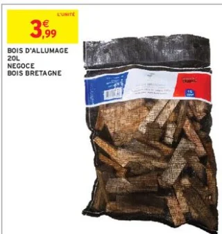 BOIS D'ALLUMAGE 20L NEGOCE BOIS BRETAGNE