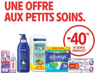 Sélection hygiène et beauté : L'Oréal, Nivea, Le Petit Marseillais, Always, Sensodyne