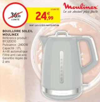 Bouilloire Soleil Moulinex