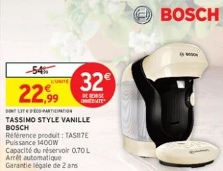 Cafetière Tassimo Style Vanille Bosch