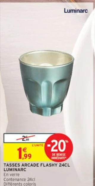 Tasses Arcade Flashy 24cl Luminarc