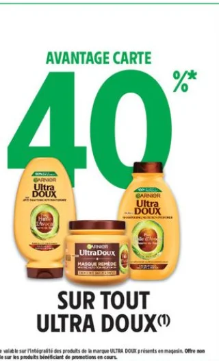 Produits de soins capillaires Ultra Doux Garnier