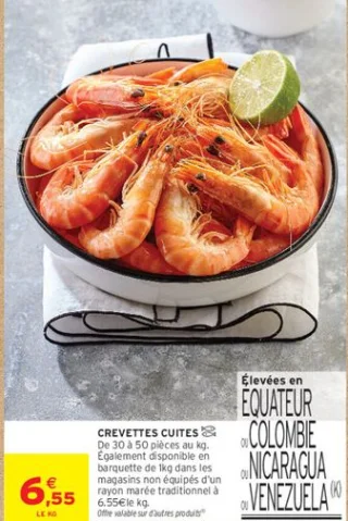 Crevettes cuites
