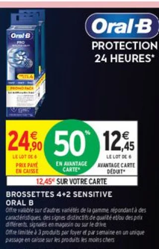 Brossettes 4+2 Sensitive Oral B
