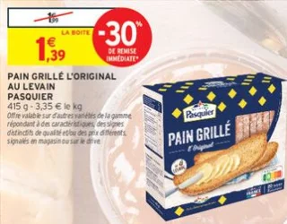 Pain grillé L'Original au levain Pasquier